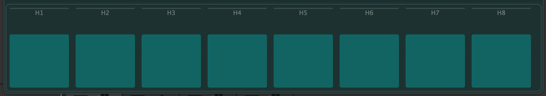 Peak-o-Synth — banco de harmônicos H1–H8